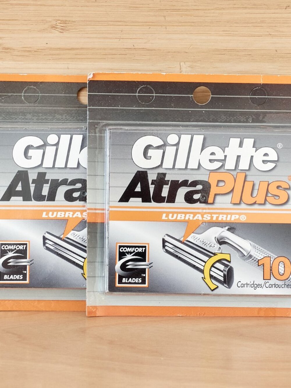 Vintage Gillette AtraPlus Razor Cartridges 10 Count Lubrastrip Lot of 2 Packs
